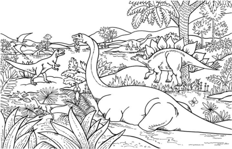 Dinosauri nella giungla